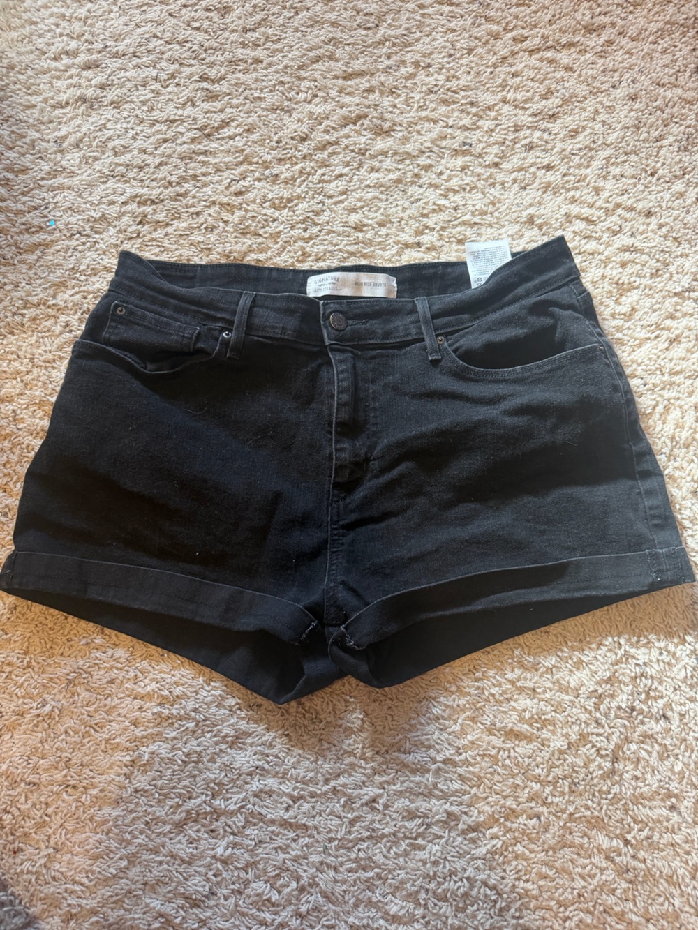 Signature by Levi Strauss Black Denim Shorts